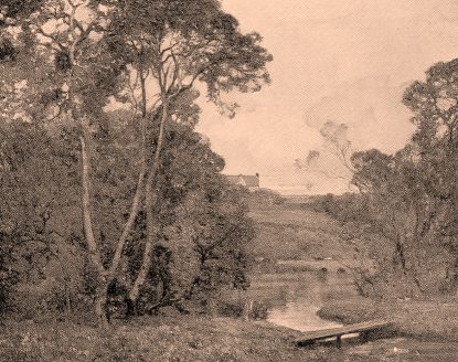 landscape painting - 'evening in the cotswolds