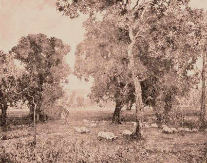 landscape painting - 'a gleam before the storm'