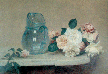 still life Fantin Latour:Still Life: Roses and a Glass Jug: 1889