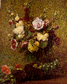 still life - Fantin Latour: Still Life: Vase de Fleurs
